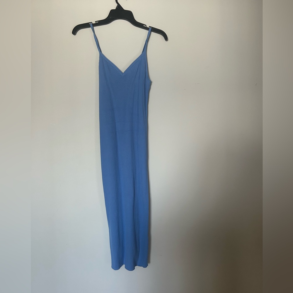 Aritzia Wilfred Waltz Blue Midi Dress